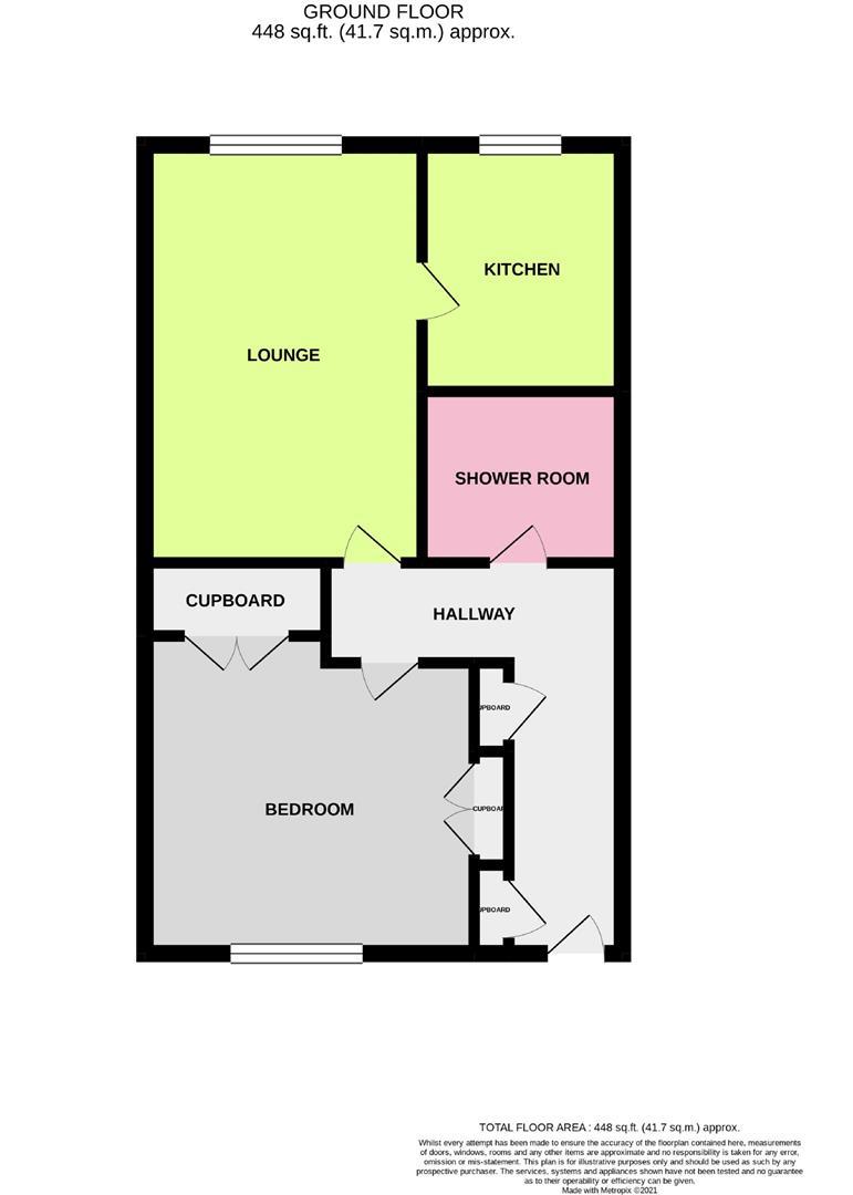 Floor Plan | Flat - Retirement | The Cloisters, Carnegie Road, Broadwater, Worthing, West Sussex, BN14 7BF | For Sale